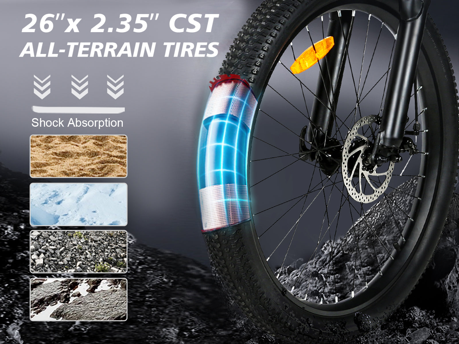 LO26-II-YD Freno Idraulico Pieghevole Ebike