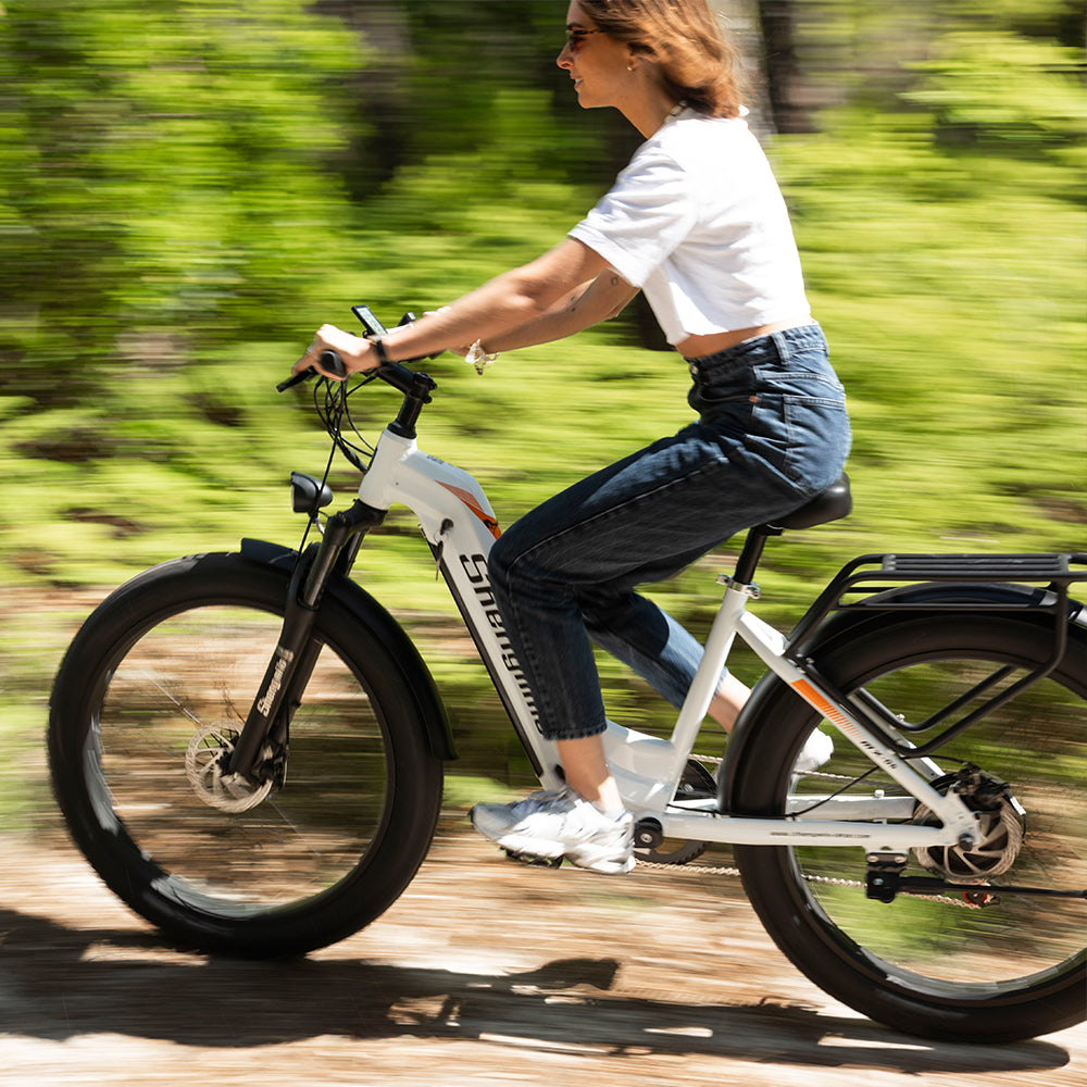 Shengmilo MX06 Steg igenom elcykel 48V 17.5AH SAMSUNG batteri 90KM räckvidd