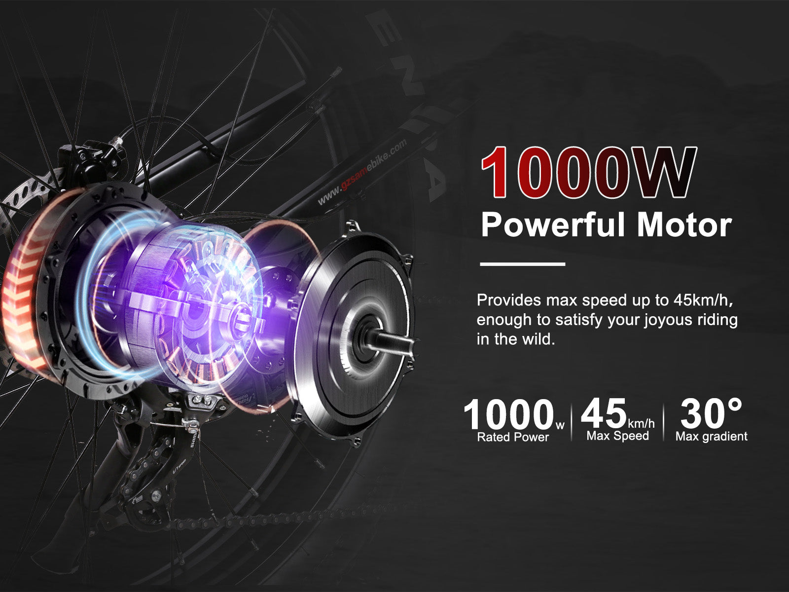 RSA08-II 1000W Bicicletta Elettrica Tutto Terreno