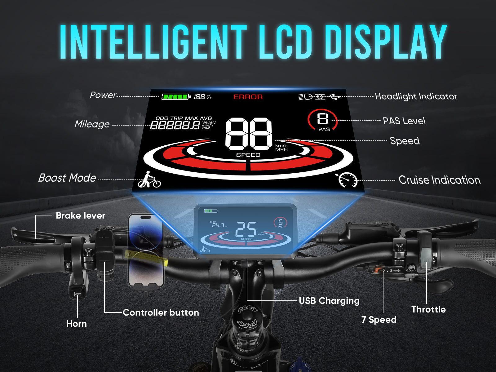 Vélo électrique pliable à gros pneus LO26 Plus