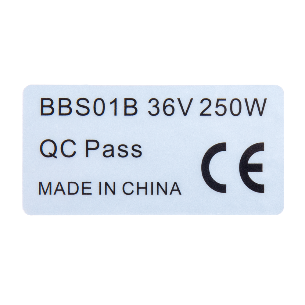 Motor Label E-bike legal 36V 250W