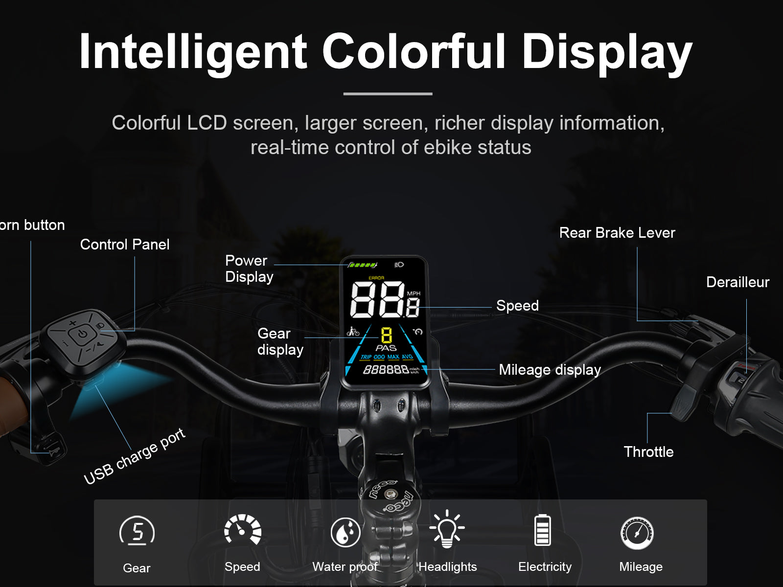 RS-A07 Vélo électrique de loisirs urbain puissant