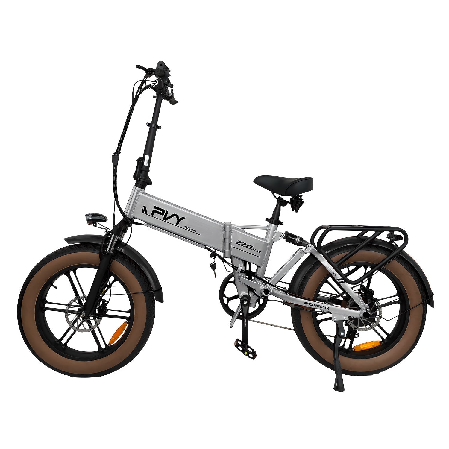 PVY Z20 Plus 20" Fat Tire Electric Folding Bike 1000W Motor 48V 16.5Ah Battery