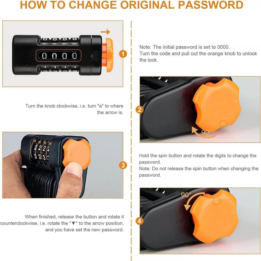 Hopfällbart cykellås med ställ för elcykel