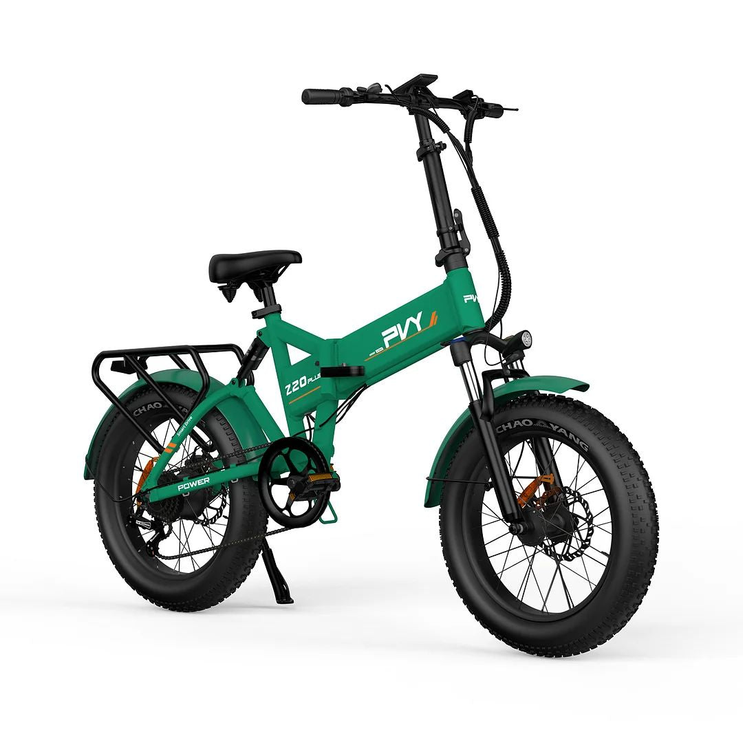 PVY Z20 Plus 20" Fat Tire Electric Folding Bike 1000W Motor 48V 16.5Ah Battery