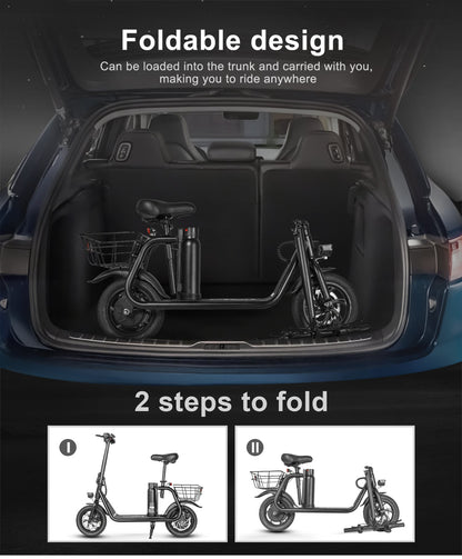 SM-C01 Opvouwbare Elektrische Scooter Met Zitje