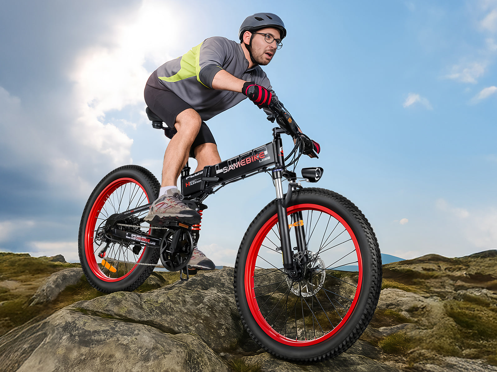 LO26 Plus Składany Ebike z Grubymi Oponami