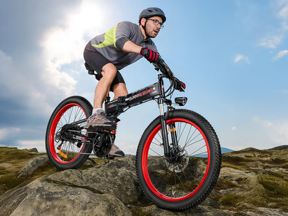 LO26 Plus Składany Ebike z Grubymi Oponami