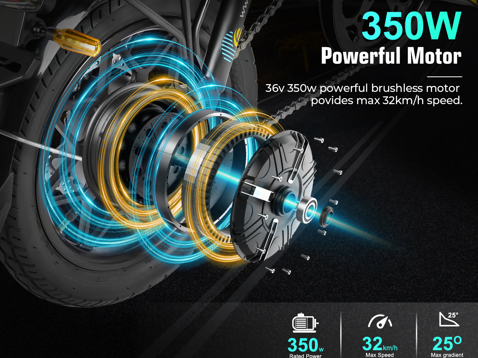 YINYU14 Vélo électrique portable pour les déplacements quotidiens