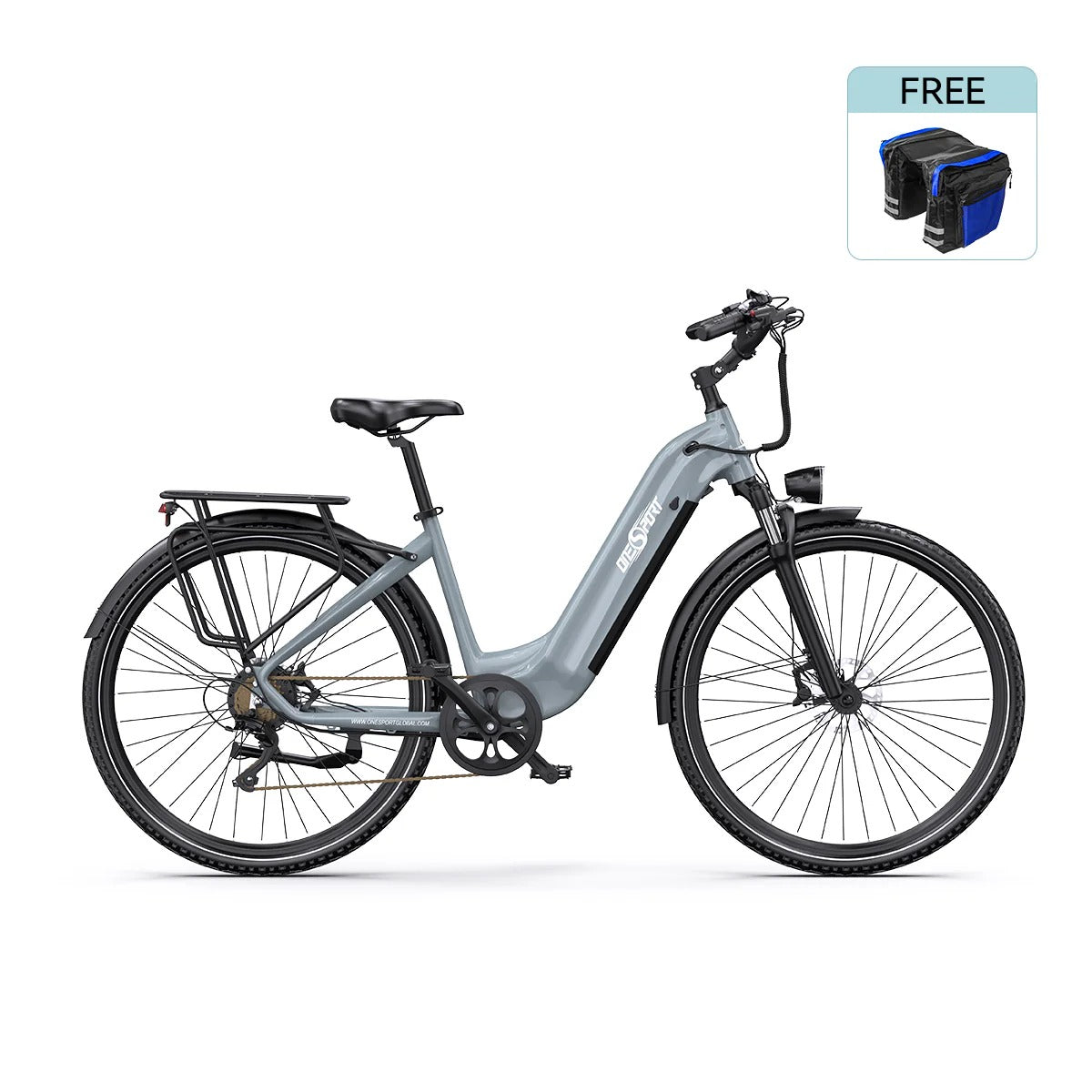 ONESPORT OT05 Pro 27.5" City-Elektrofahrrad 250W Motor 36V 22,5Ah Batterie App-Unterstützung
