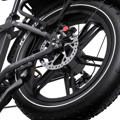 ONESPORT OT08PRO 20" Full Suspension Fat Tire Electric Bike 500W  Motor 48V 18Ah*2 Dual Battery