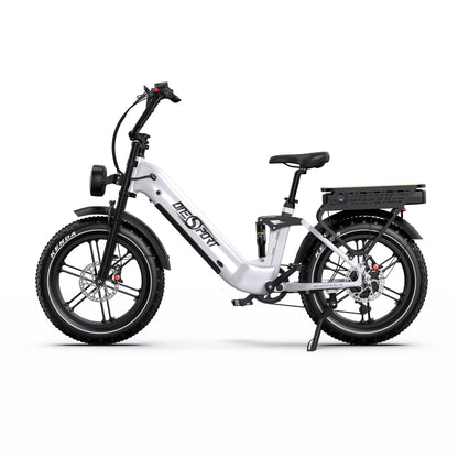 ONESPORT OT08PRO 20" Full Suspension Fat Tire Electric Bike 500W  Motor 48V 18Ah*2 Dual Battery