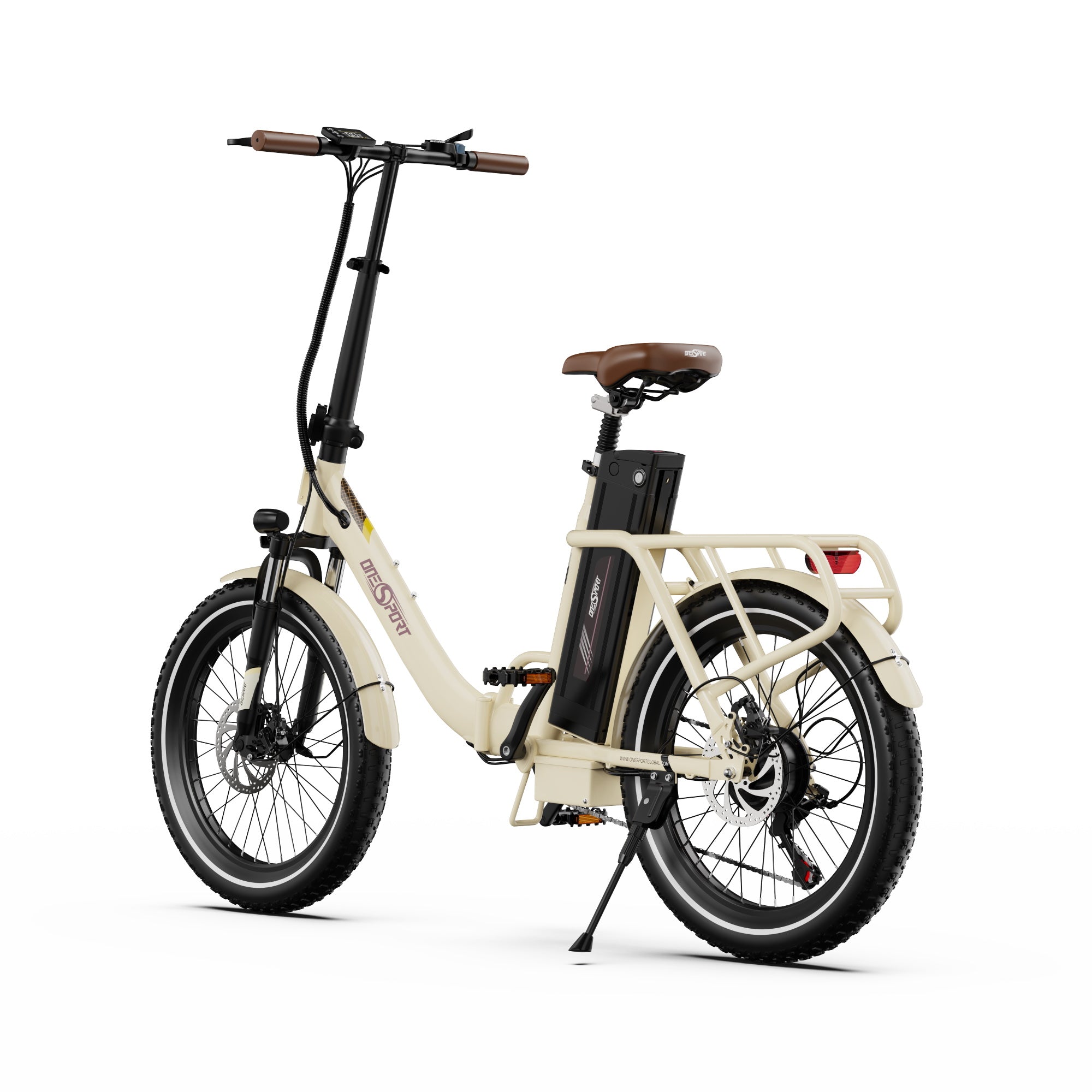 ONESPORT OT16-2 20" Folding Electric Commuter Bike 250W Motor 48V 17Ah Battery Support APP