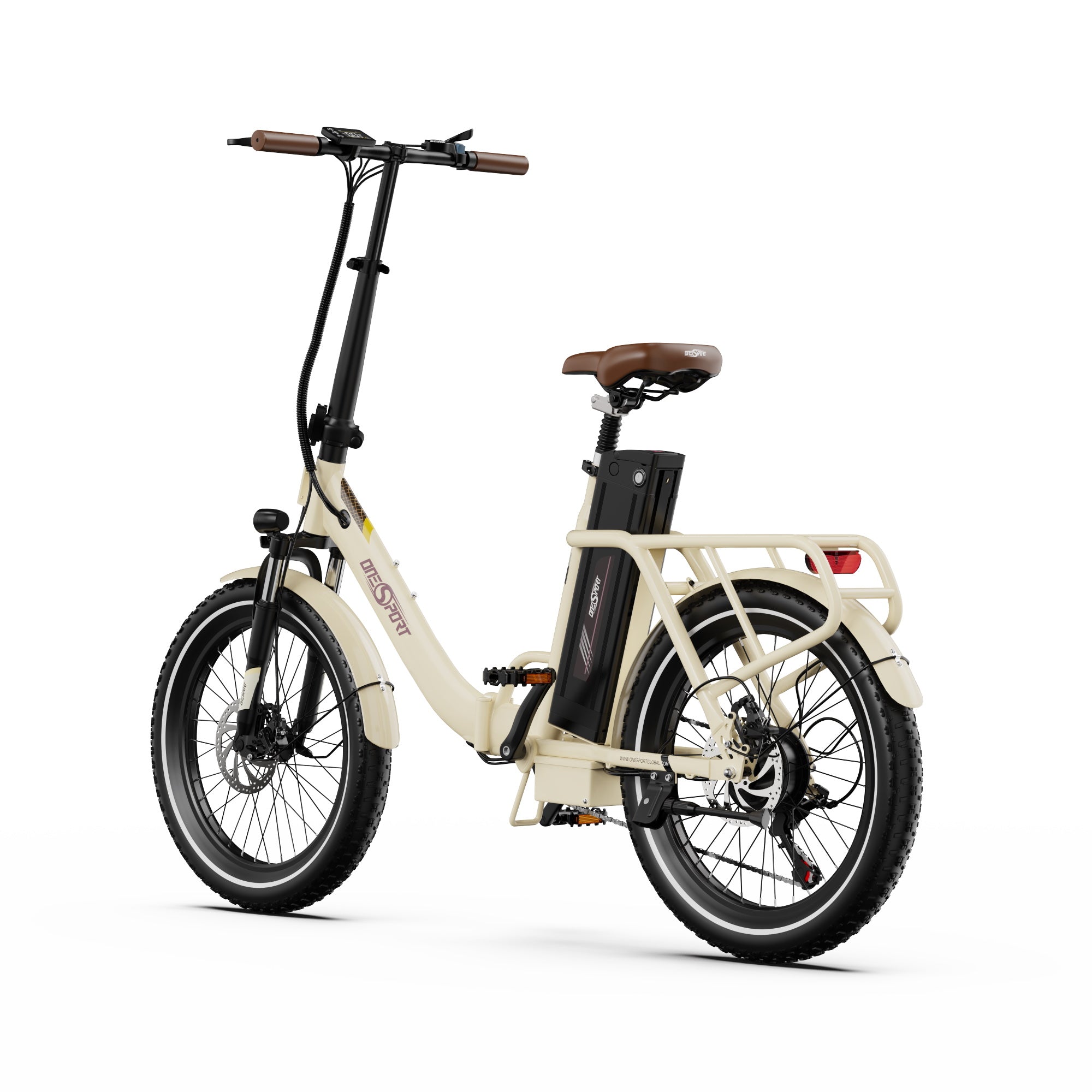 ONESPORT OT16-2 20" Folding Electric Commuter Bike 250W Motor 48V 17Ah Battery Support APP